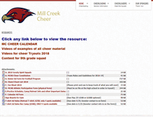 Tablet Screenshot of millcreekcheerleading.com